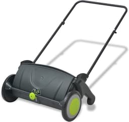 Tuinveegmachine - Bladverzamelaar - Gazon Onderhoud - Verstelbare Hoogte - 103 Liter - Zwart Groen — thumbnail 2