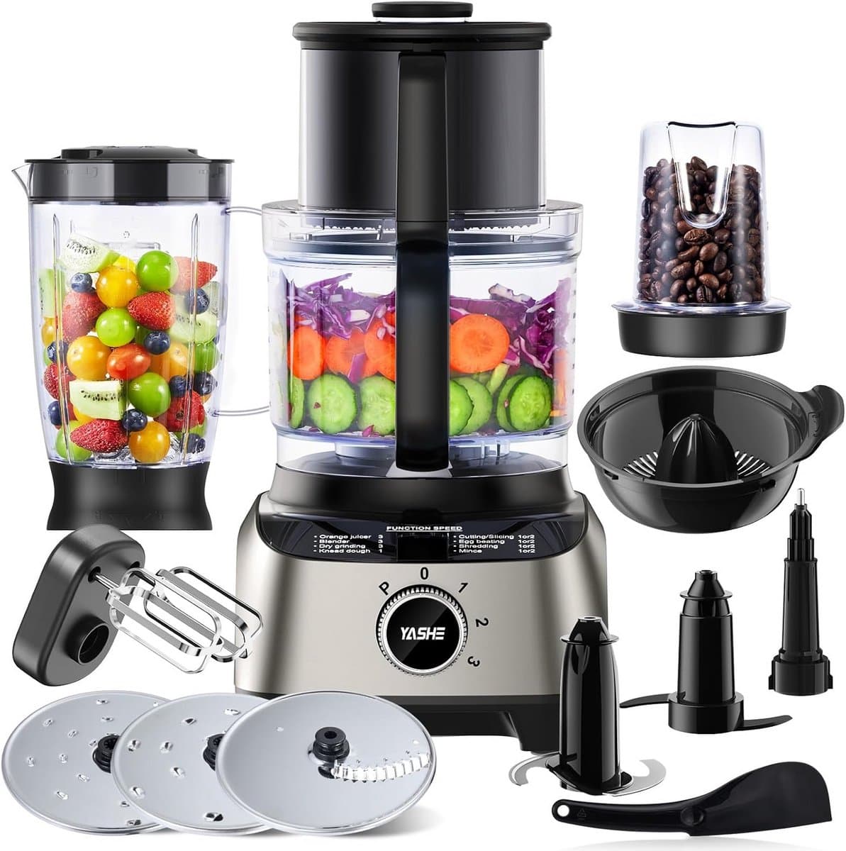 Krachtige 11-in-1 Keukenmachine met Complete Accessoireset — afbeelding 1