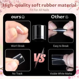 Zachte gel nagelstickers voor vierkante teenagels in een set met 12 maten, ideaal voor eenvoudig aanbrengen van een french manicure op teennagels — thumbnail 5
