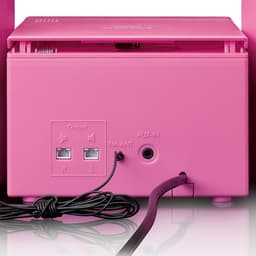 Lenco MC-013 - Stereo set met CD speler, AUX en stickersset - Roze — thumbnail 2