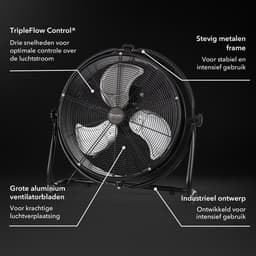 Dryconic 500mm. Professionele Ventilator met Beugel 360 Graden Draaibaar met 3 Snelheden en Ophangsysteem Voor Wandmontage — thumbnail 5