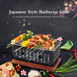 OmGoods - Dailygoody - Japanse Stijl Barbecue Grill - Mini Houtskool Kachel - Voor Gezellige - Hibachi voor Yakiniku - Perfect voor Camping — thumbnail 2