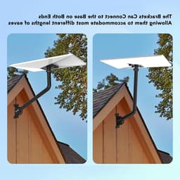 Verstelbare Houder voor Satellietschotel, Montagekit met Pijpadapter, Wand- en Dakklem voor Betrouwbare Installatie van Internetverbinding — thumbnail 2