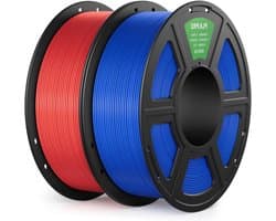 3D Print Filament - PLA Pro Draad - Objecten Creëren - Hoge Taaiheid - 2 kg - Blauw/Rood