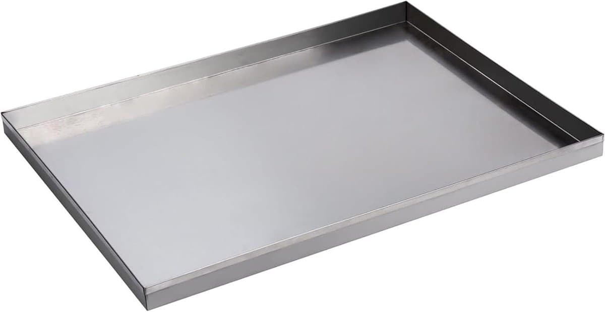 Lekbak Roestvrij Staal - Opvangbak Wasmachine - Voorkomt Waterschade - Gelaste Hoeken - 60x120x4cm - Zilver — afbeelding 1