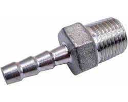 Roestvrijstalen Barb Slangfitting, 304 BSP Mannelijke Draadverbinding, 3/8x10mm, Geschikt voor Diverse Slangen en Toepassingen