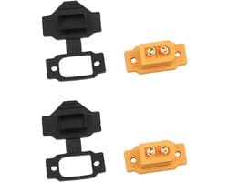 4 Stuks Hoogstroom Verzonken Connector met Rubber Kap en Schroeven voor Lipo Accu, Waterdicht en Stofdicht, Ideaal voor Modelbouw en Elektronica