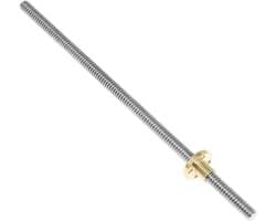 T8 Draadspindel - Lineaire As Motor Schroef - 3D Printer Onderdeel - Roestvrij Staal - 1000 mm - Zilver