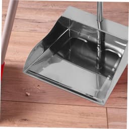 Roestvrijstalen Vuilblik - Stoffer en blik - Buiten en binnen - Ergonomisch ontworpen - Grote capaciteit - Zilver — thumbnail 3
