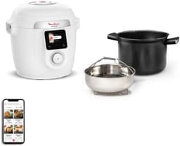 Slimme Multicooker - Elektrische Pan - Gezonde Maaltijden - App Bediening - 6 Liter - Wit — thumbnail 2