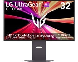 LG UltraGear 32GX870B-B - 4K Tandem OLED Gaming Monitor - Dual-Mode 240 <-> 480 hz - 32 inch
