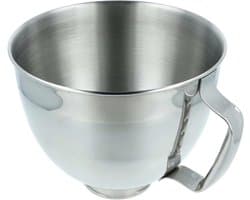 Mixkom Keukenmachine - Beslagkom Roestvrijstaal - Deeg en Beslag Maken - Met Ergonomisch Handvat - 5 Liter Inhoud - Zilverkleurig