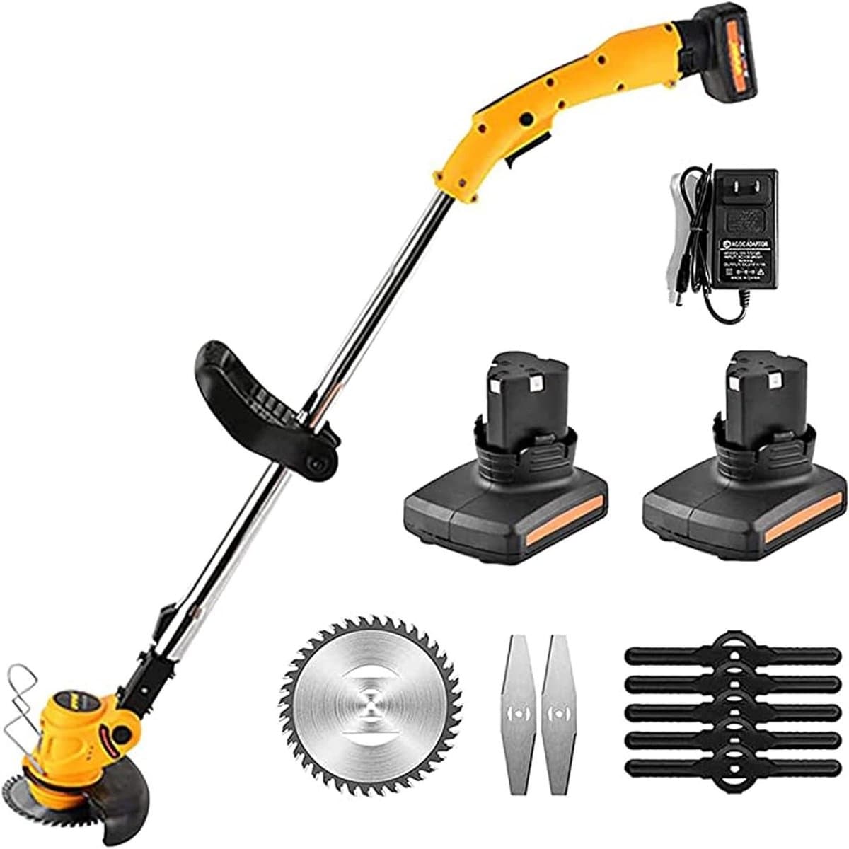 Handgrasmaaier - Cilinder maaier - Gazon onderhoud - Lithium Batterij - 14 cm snijbreedte - null — afbeelding 1