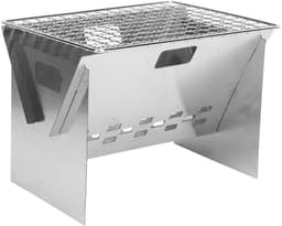 Dailygoods- BBQ Grill Draagbaar - Roestvrij Staal - Mini Houtskool Barbecue - Camping Grill - 1 tot 2 Personen - Stabiele Ondersteuning — thumbnail 1