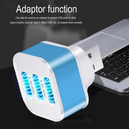 USB Hub - Poort Uitbreider - Data Overdracht - 3 Poorten - 5 Gbit/s - Blauw — thumbnail 4