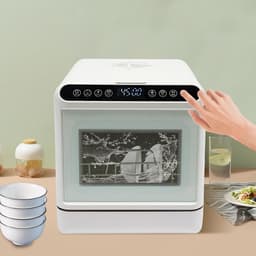 Tafelvaatwasser - Mini Vaatwasser - Snel Afwassen - Hetelucht Drogen - 6 Liter Tank - Wit — thumbnail 3