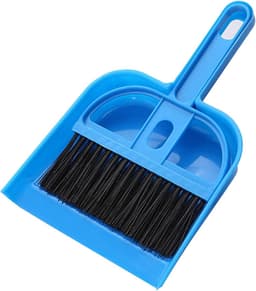 Mini Stoffer en Blik - Kleine Bezem Set - Bureau Schoonmaken - Zachte Borstelharen - Compact Ontwerp - Blauw — thumbnail 5