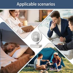 Circulating Fan - Remote Control Wall Fan | Rocks Left & Right, 5 Wind Speeds, 2 Speed Lights for Bedside Table, Shelf, Living Room — thumbnail 2
