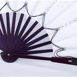 LED Ventilator - Opvouwbaar Handstuk - Feestelijke Sfeer - Lichtgevend Ontwerp - 33 cm - Wit — thumbnail 4