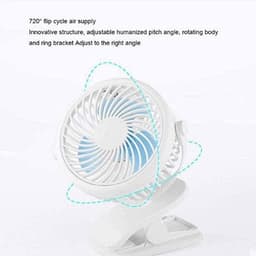 Draagbare Tafelventilator - Mini Airco - Persoonlijke Koeling - Traploze Snelheidsregeling - USB Oplaadbaar - Roze — thumbnail 2