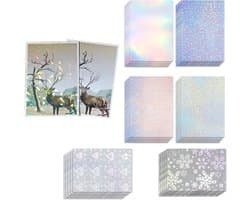 Holografisch Stickerpapier A4, 30 Vellen in 6 Stijlen, Zelfklevend Vinyl voor DIY Decoratie en Creatieve Stickers