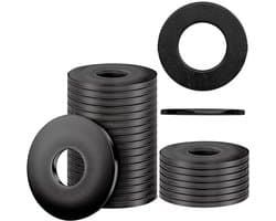 25 Stuks M10 Ringen van Koolstofstaal, Zwarte Wasringen voor Schroeven, Moeren en Draadstangen
