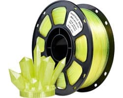 3D Printer Filament - PLA Plus Materiaal - Creatief Printen - Sterrenstof Effect - 1.75 mm - Citroengeel