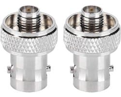 SMA naar BNC Connectoren, 2 stuks SMA Vrouwelijk naar BNC Vrouwelijk Adapter, Geschikt voor Radiofrequentie Toepassingen, Antennes en Signaaloverdracht
