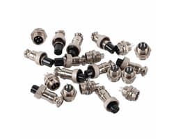 Ronde 4-Pins Aviation Plug Adapter Set van 10 Stuks, GX12 12mm Connectoren voor Elektronische Toepassingen, Ideaal voor Modelbouw en Hobbyprojecten