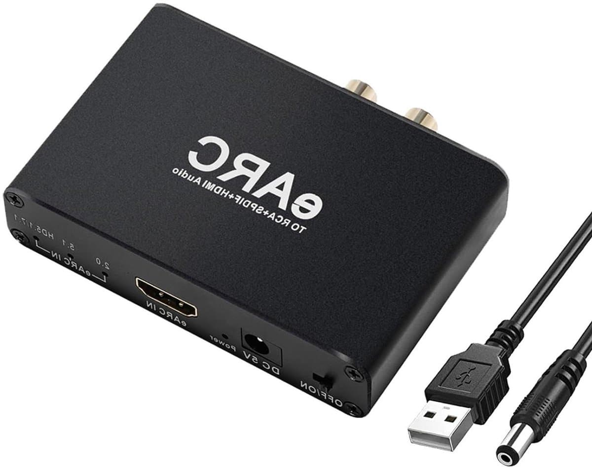 Audio Extractor - Geluid Adapter - Geluid Verbeteren - Meerdere Uitgangen - 24bit 192KHz - Aluminiumkleur — afbeelding 1