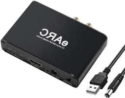 Audio Extractor - Geluid Adapter - Geluid Verbeteren - Meerdere Uitgangen - 24bit 192KHz - Aluminiumkleur — thumbnail 1