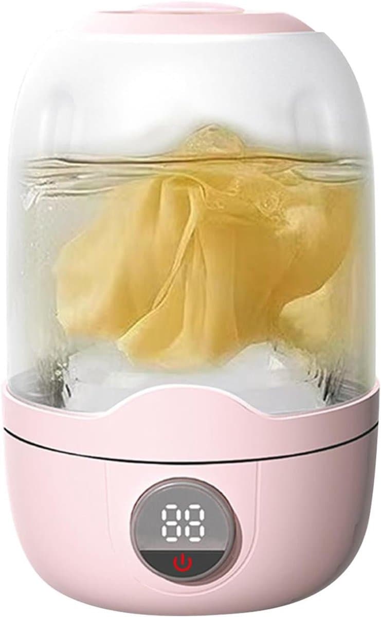 Mini Wasmachine - Draagbare Wasmachine - Kleine Was - Automatische Bedrijfsmodus - 1.1L Capaciteit - Roze — afbeelding 1