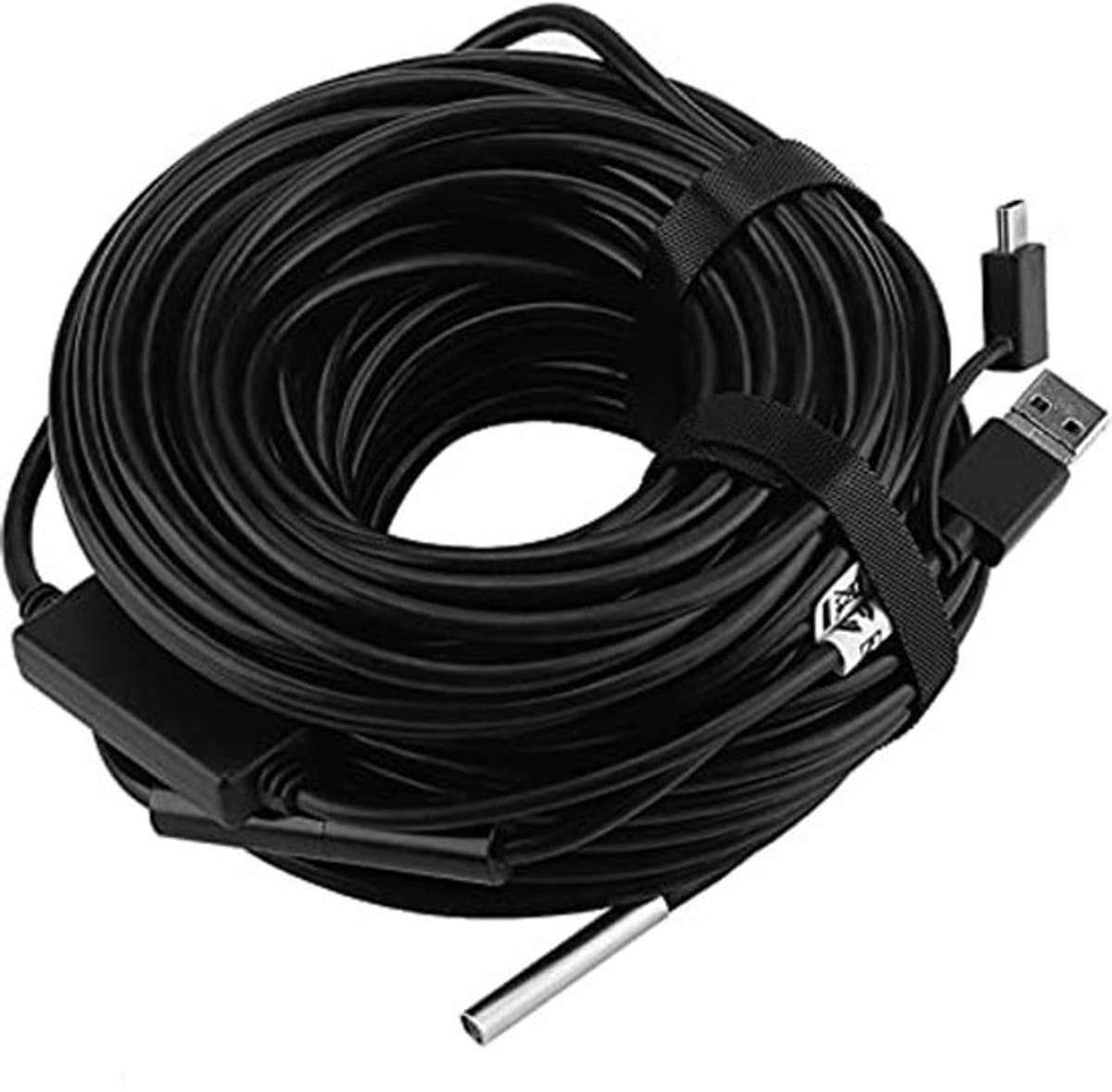 Draagbare USB Endoscoop Inspectie Camera met 5.5mm 20m Top LED Licht voor Smartphone/Tablet/Computer, Zwart — afbeelding 1