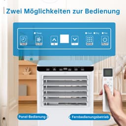 Mobiele airco 7000 BTU 3-in-1 – Stil – Nachtmodus – 24U – Afstandsbediening – Klasse A – Koelmiddel R290 – Compact – Wielen – LED-display — thumbnail 5