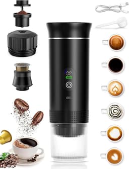 Koffiezetapparaat - Espresso machine - Verse koffie zetten - Compact design - 1-kops - Zwart — thumbnail 1