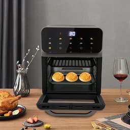 Kleine Oven - Mini Oven - Bakken en Grillen - Hetelucht Circulatie - 13 Liter - Zwart — thumbnail 3