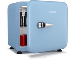 Klarstein Audrey Evo 45L minikoelkast - retro design, stil (40 dB), compacte koelkast met verstelbare pootjes, mechanische thermostaat, wit, ideaal voor slaapkamers en kantoren