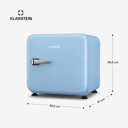Klarstein Audrey Evo 43L minikoelkast - retro design, stil (40 dB), compacte koelkast met verstelbare pootjes en omkeerbare deur, mechanische thermostaat, wit, ideaal voor slaapkamers en kantoren — thumbnail 8