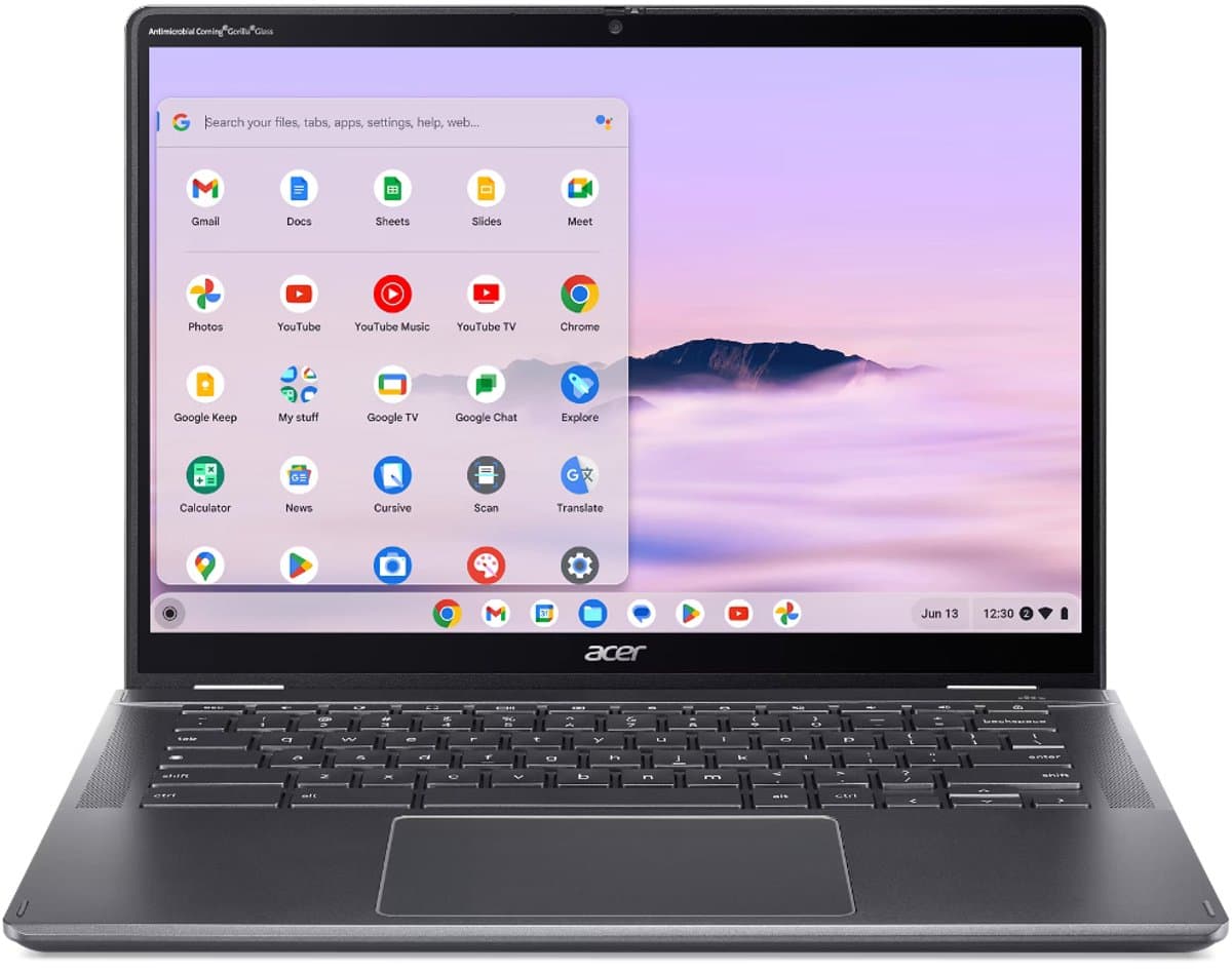 Acer Chromebook Plus Spin 514 CP514-4HN-379X - 2-in-1 Convertible - 14 inch - Touchscreen - Core 3 (i3) - 8GB - 256GB - Verlicht toetsenbord - Grijs — afbeelding 1