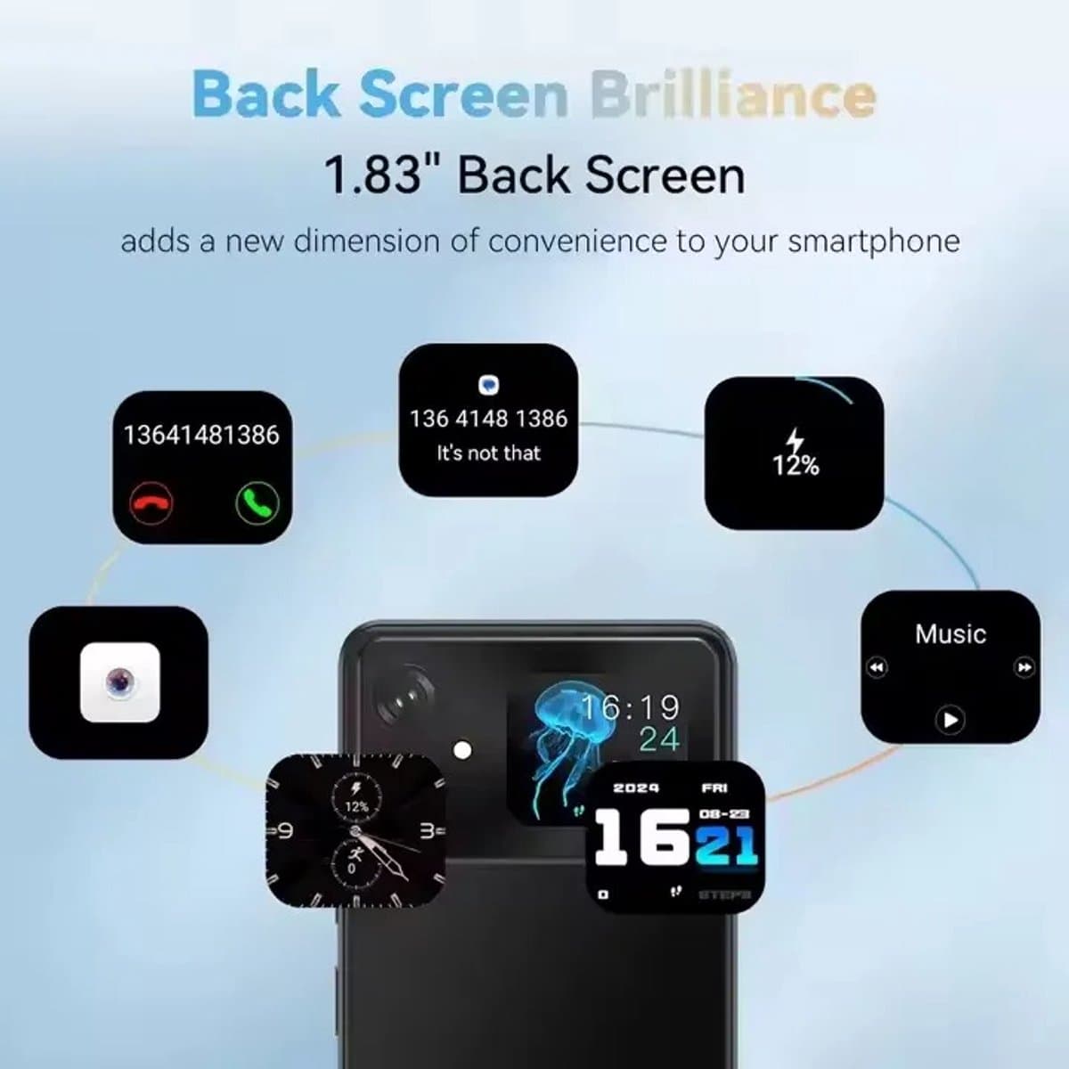 Xcruiser Cubot A20, Smartphone Android 14, 12GB RAM (4GB+8GB uitgebreid)+128GB ROM, 90Hz 6.745-inch HD+ Display, 5100mAh batterij, 48MP Camera, Face ID, 4G telefoon, OTG phone — afbeelding 1