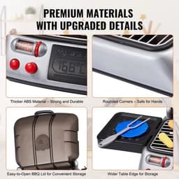 Collox Speelgoed Barbecue Grill voor kinderen - Kinder Barbecue - Met licht, geluid en rook effecten - Keukenspeelgoed - Inclusief accessoires — thumbnail 3