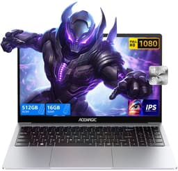 Acemagic AX15 15,6 inch Full HD Laptop - 16 GB DDR4 512 GB SSD Notebook - Intel N95(bis zu 3,40 GHz) - Windows 11 Pro - WIFI 5 - BT - Grijs — thumbnail 1