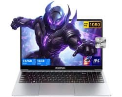 Acemagic AX15 15,6 inch Full HD Laptop - 16 GB DDR4 512 GB SSD Notebook - Intel N150(bis zu 3,60 GHz) - Windows 11 Pro - WIFI 5 - BT - Grijs