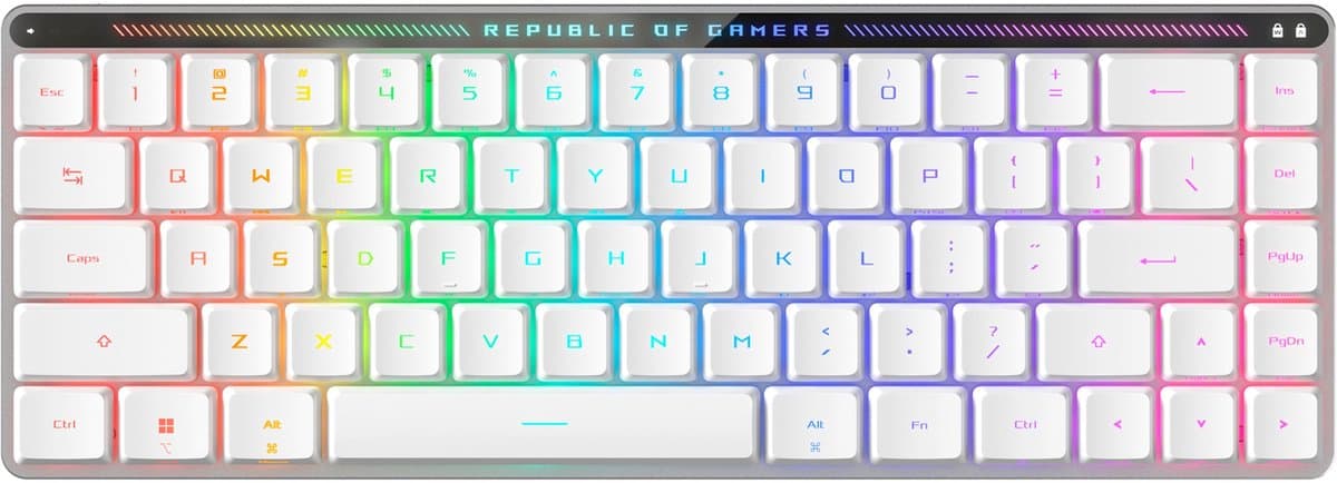 Asus ROG Falchion RX Low Profile White - Toetsenbord voor gaming - USB - RGB - QWERTY US - Wit — afbeelding 1