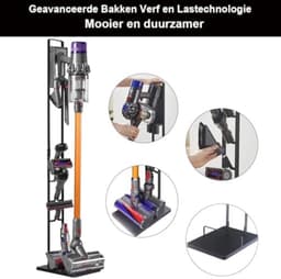 Metalen Stofzuigerhouder - Compatibel met Draadloze Stofzuigers zoals Dyson V15, V12, V11, V10, V8, V7, V6 - Zwart - Robuust Design - Ruimtebesparend - Eenvoudig te Monteren — thumbnail 5