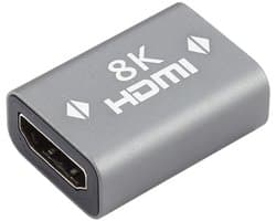 HDMI Female naar HDMI Female - 8K 60Hz - verleng stuk - verlenging - compacte adapter kabel connector - voor o.a. monitor en laptop - zwart