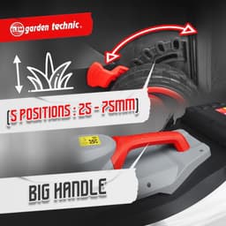 Grasmaaier 1500W met 37 cm Snijbreedte voor Efficiënt Grasland Onderhoud — thumbnail 4