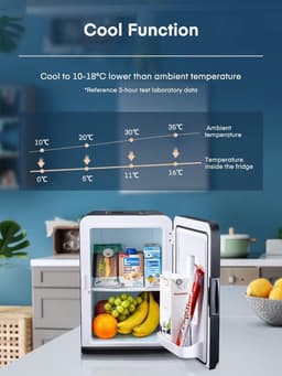 Minibar - Mini Koelkast - Skincare Fridge - Zwart — thumbnail 2