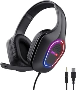 Trust GXT 416 Zirox LED - Gaming headset met LED verlichting - Bedraad 3.5mm - PS5/PS4/PC - Stereo - Zwart — thumbnail 1