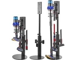 Stofzuigerstandaard 130 Cm, Compatibel met Dyson V7 V8 V10 V11 V12 V15 Sv10 Sv12 Sv14 Sv18 Sv21 Staande Stofzuigers & Accessoires, In Hoogte Verstelbare Houder met 3 Clips